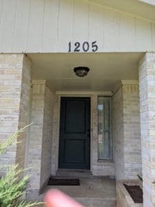 Entry to 1205 Todd Trail